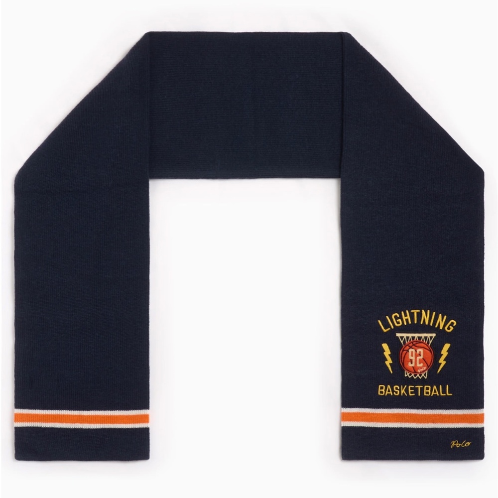 Polo Ralph Lauren Lightning Basketball Wool Blend Scarf